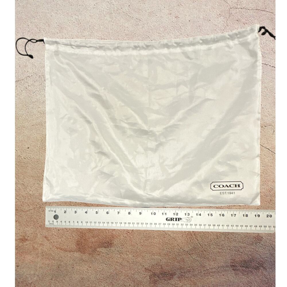 Coach Dust Bag 19x15 Large White Satin Drawstring Storage Cover Bag Protector